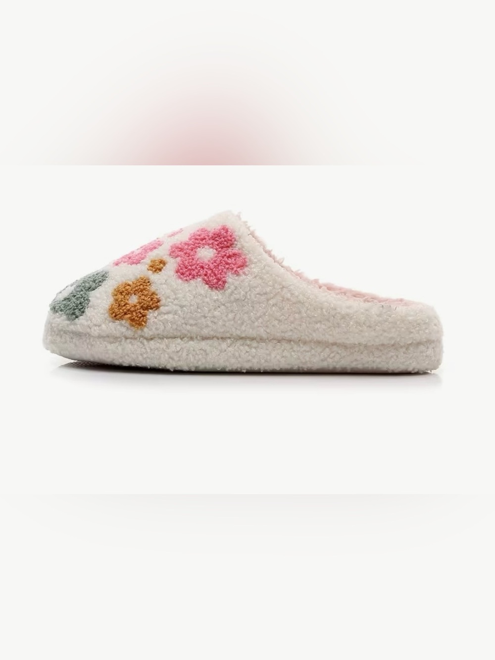 Cozy White Floral Chenille Slippers. Women’s Size 8.5-9. - Picture 5 of 7
